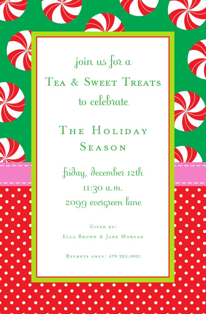 Minty Drops Invitation