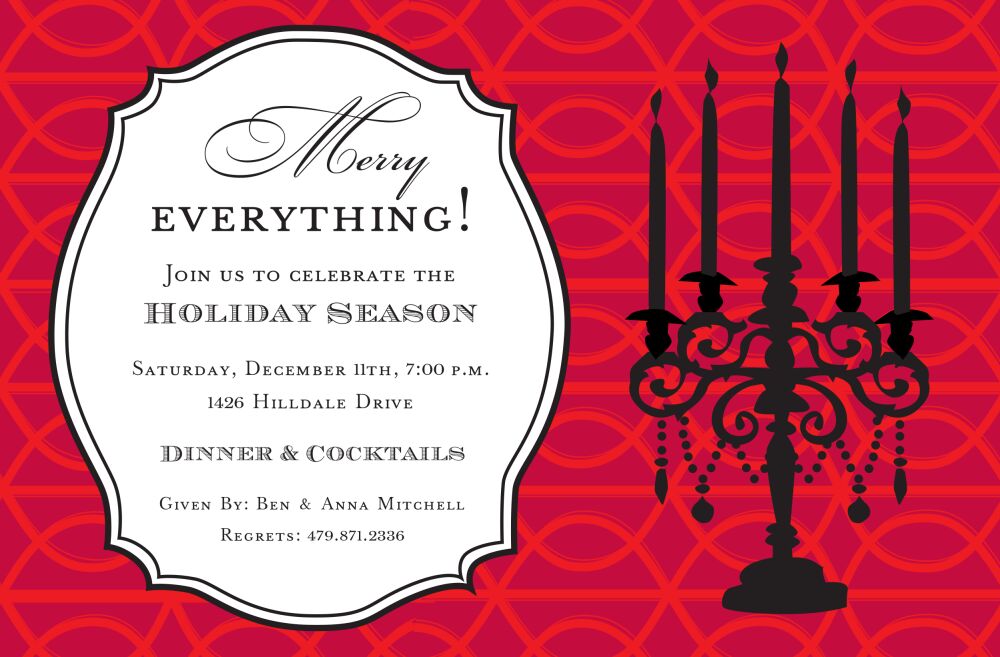 Candelabra Invitation