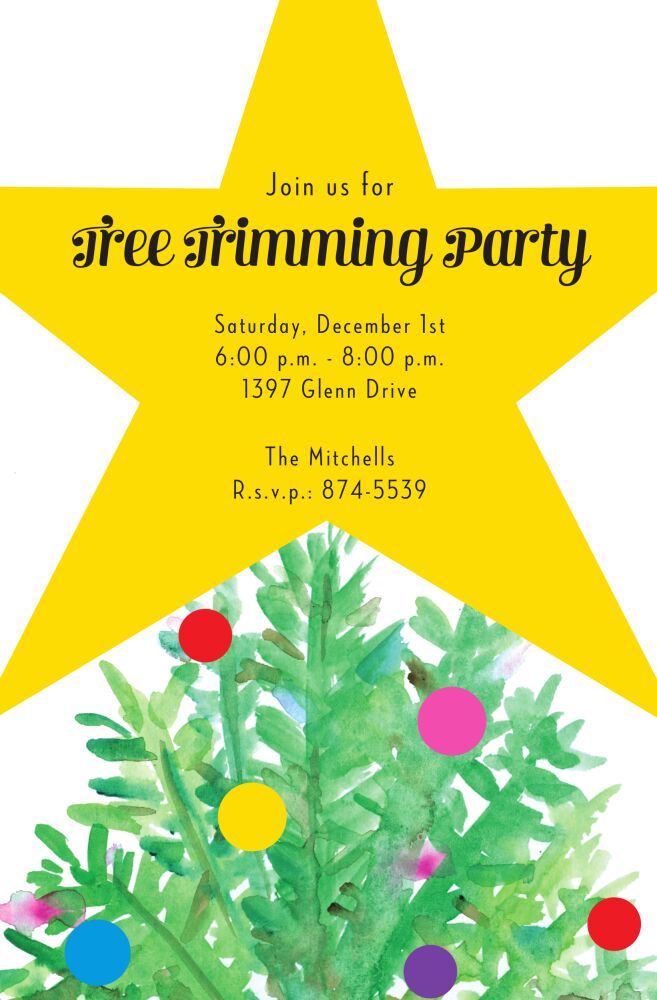 Tree Star Invitation