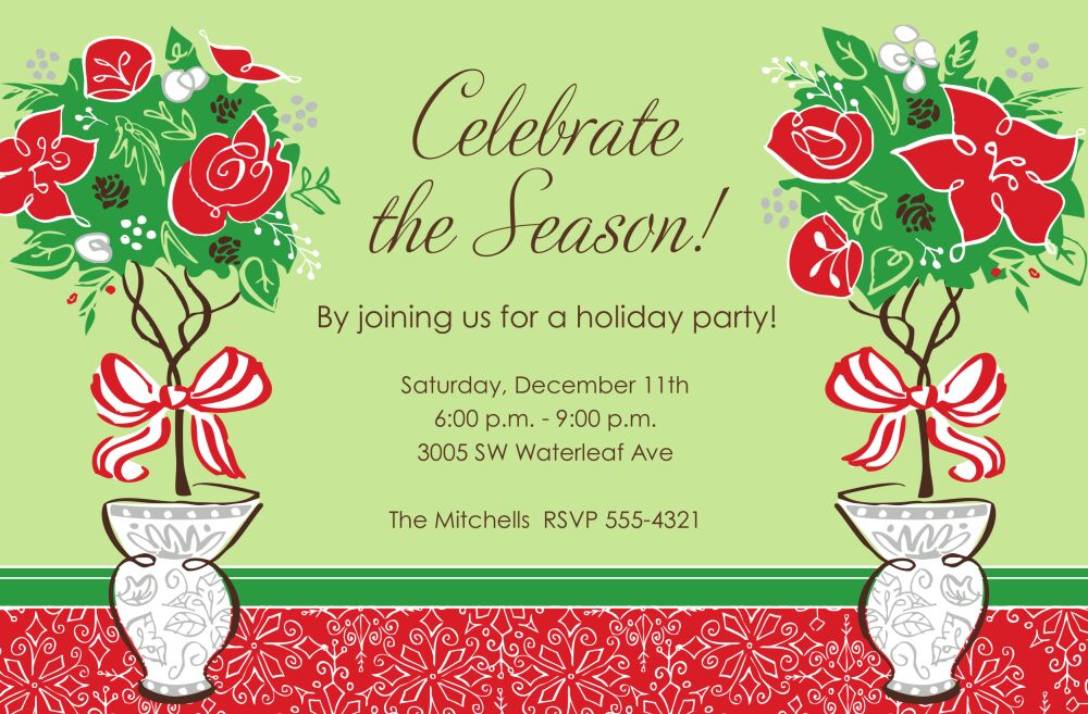 Topiary Swirl Invitation