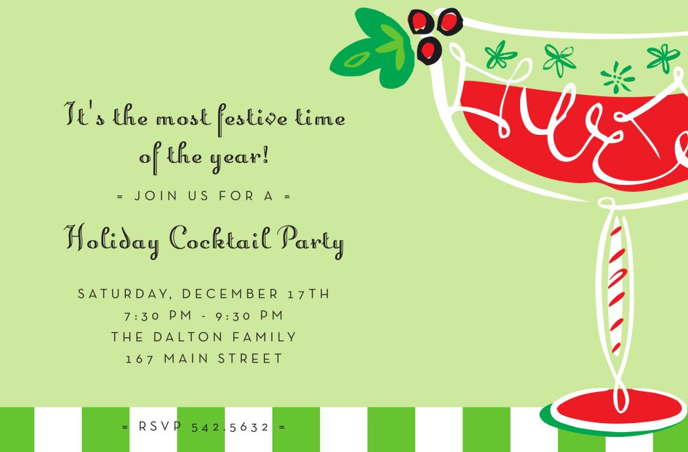 Red Nog Invitation