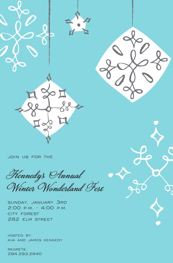 Frosty Snow Invitation