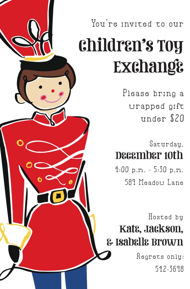 Toy Soldier Invitation