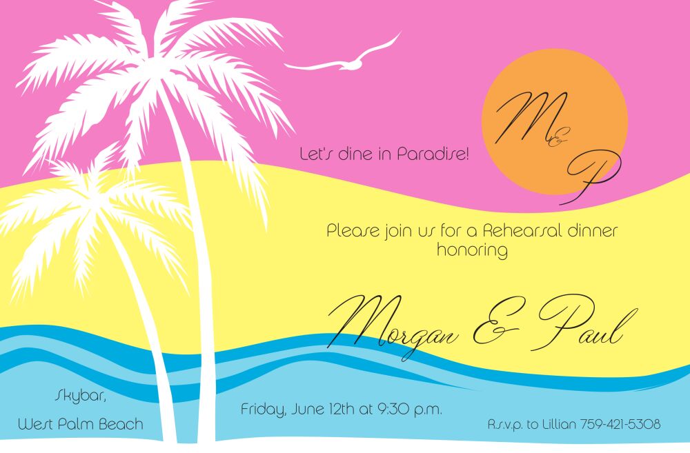 Sunset Beach Invitation