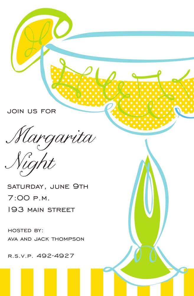 Swirl Margarita Invitation