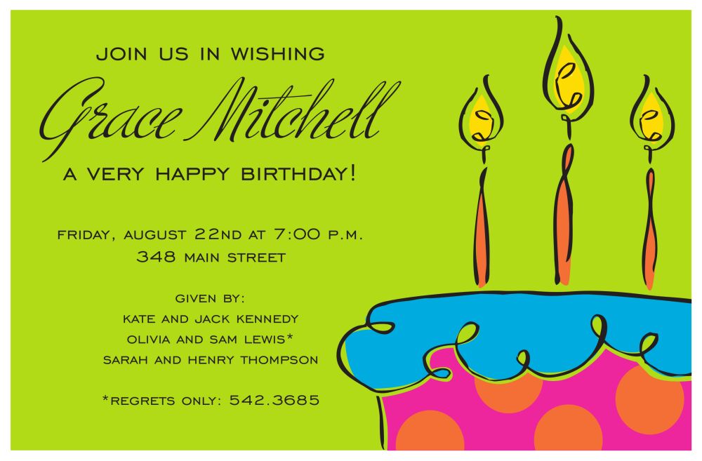 Sweet Cake Invitation