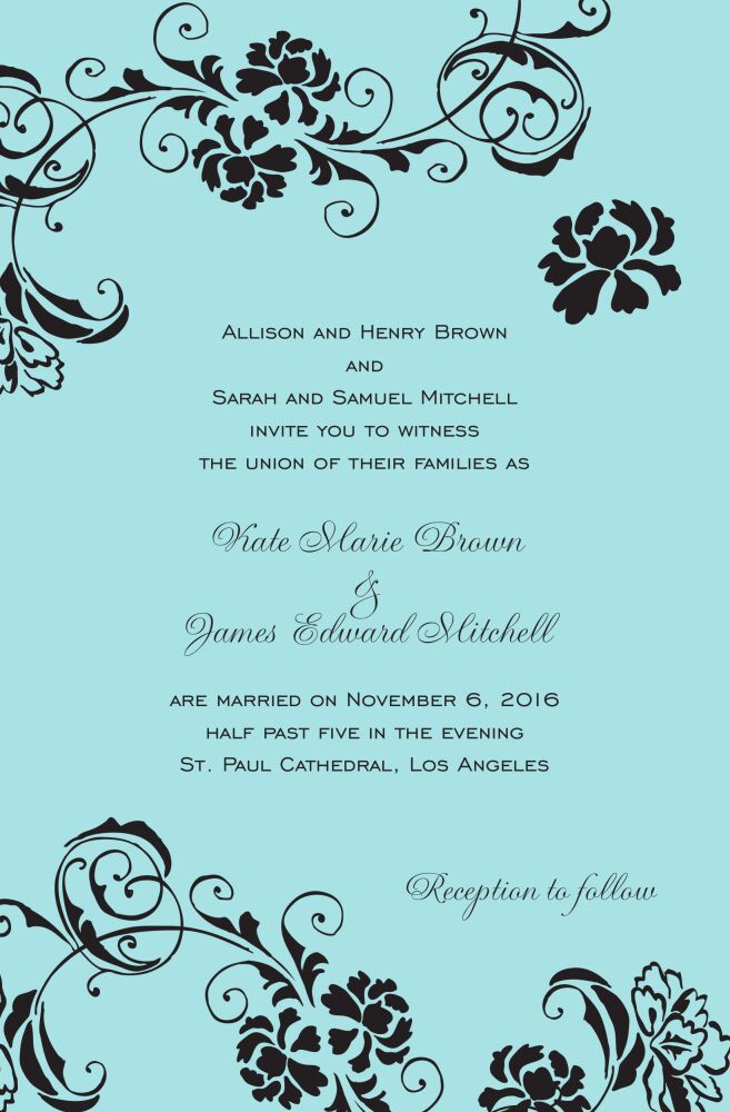 Peony Vine Invitation