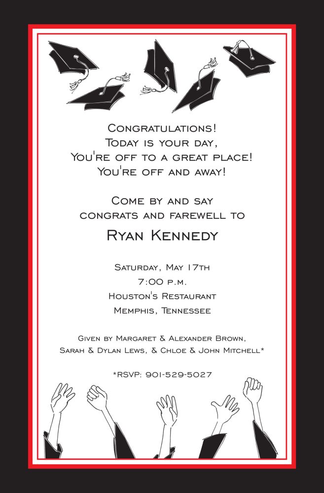 Grad Hands Invitation