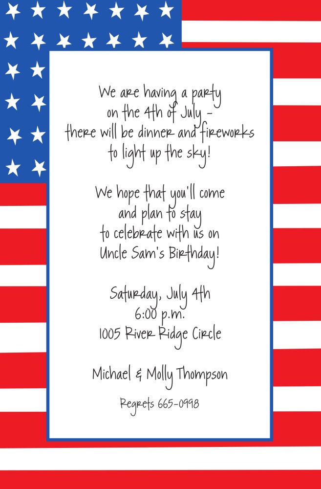 Fun Flag Invitation