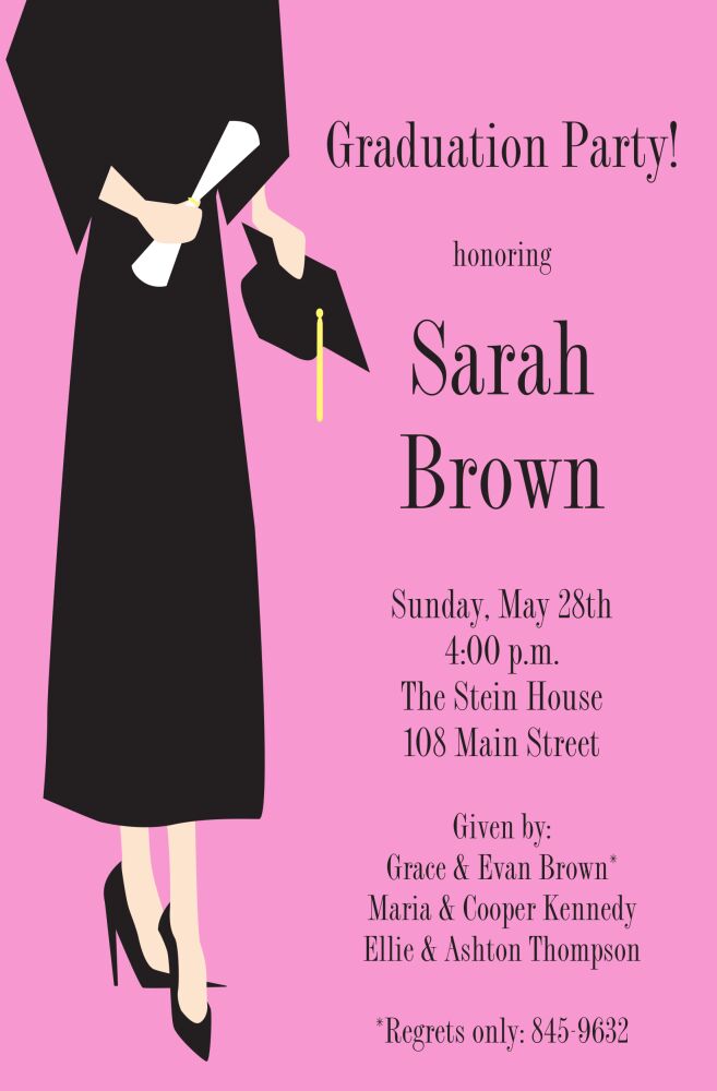 Grad Girl Invitation