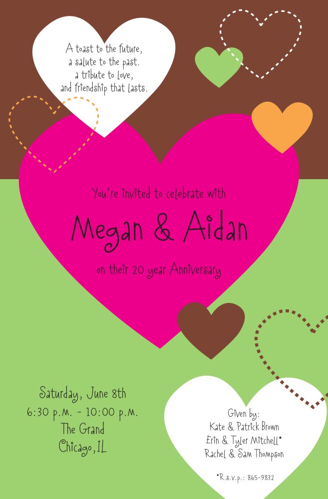 Stitched Hearts Invitation