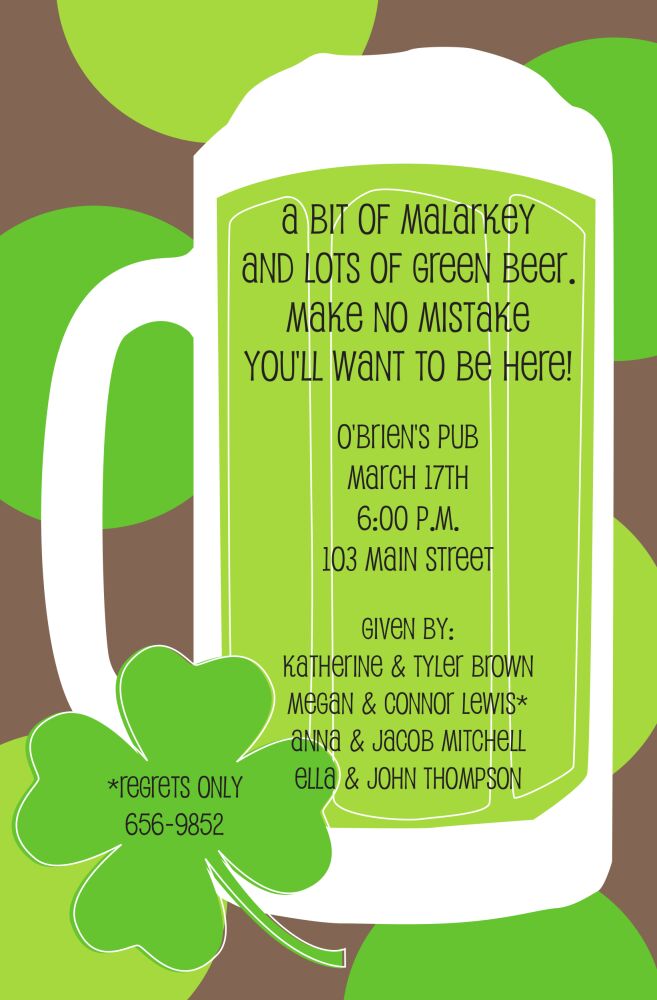 Green Beer Invitation