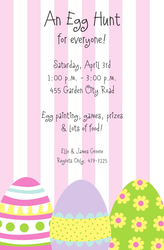 Egg Stripe Invitation