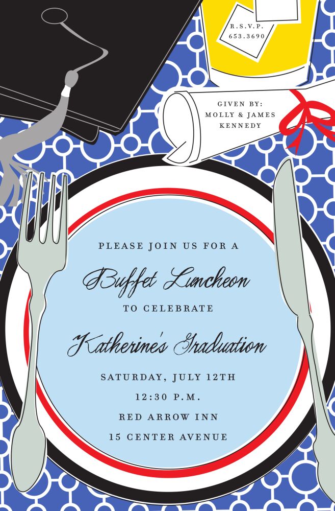 Grad Place Setting Invitation