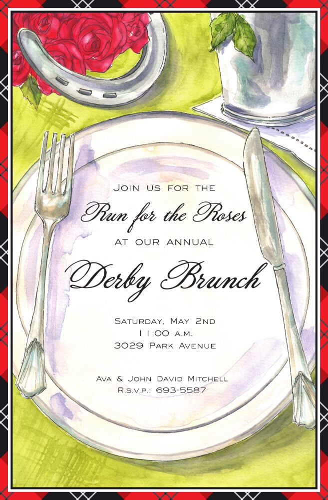 Derby Place Setting Invitation