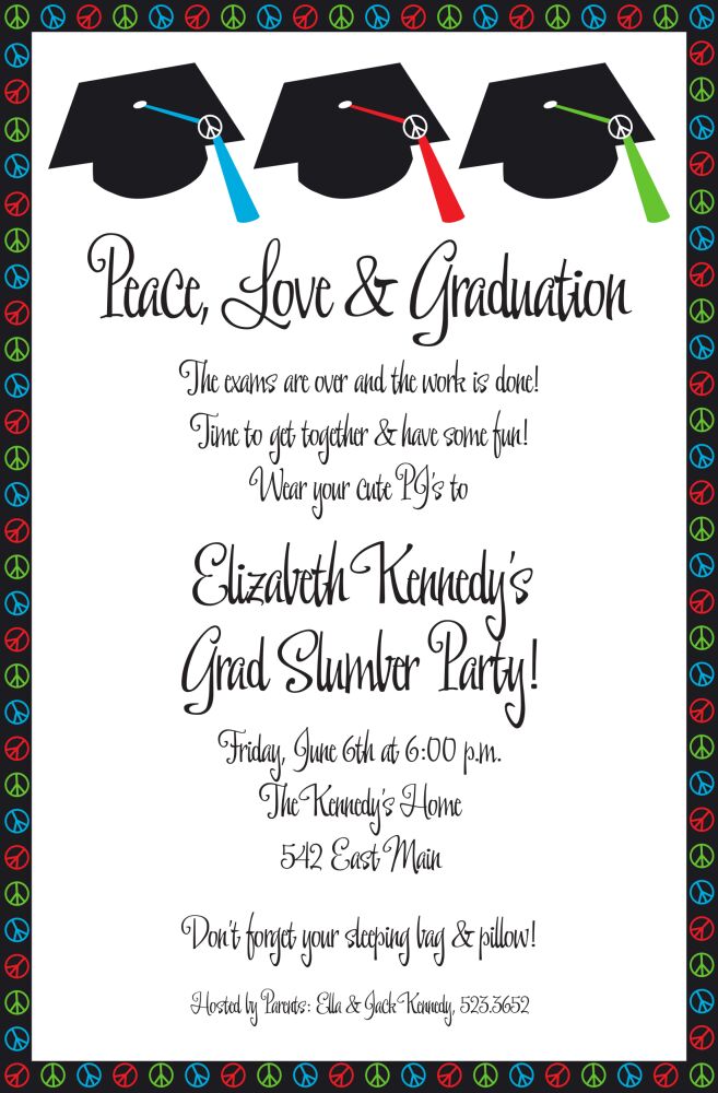 Peace Grad Invitation