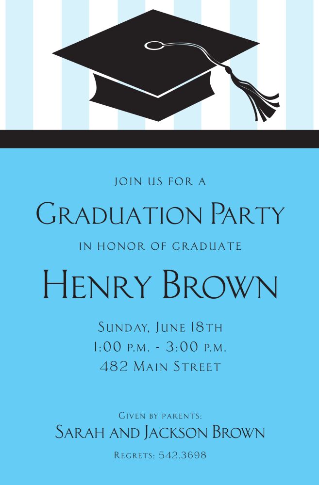 Cap Blue Invitation