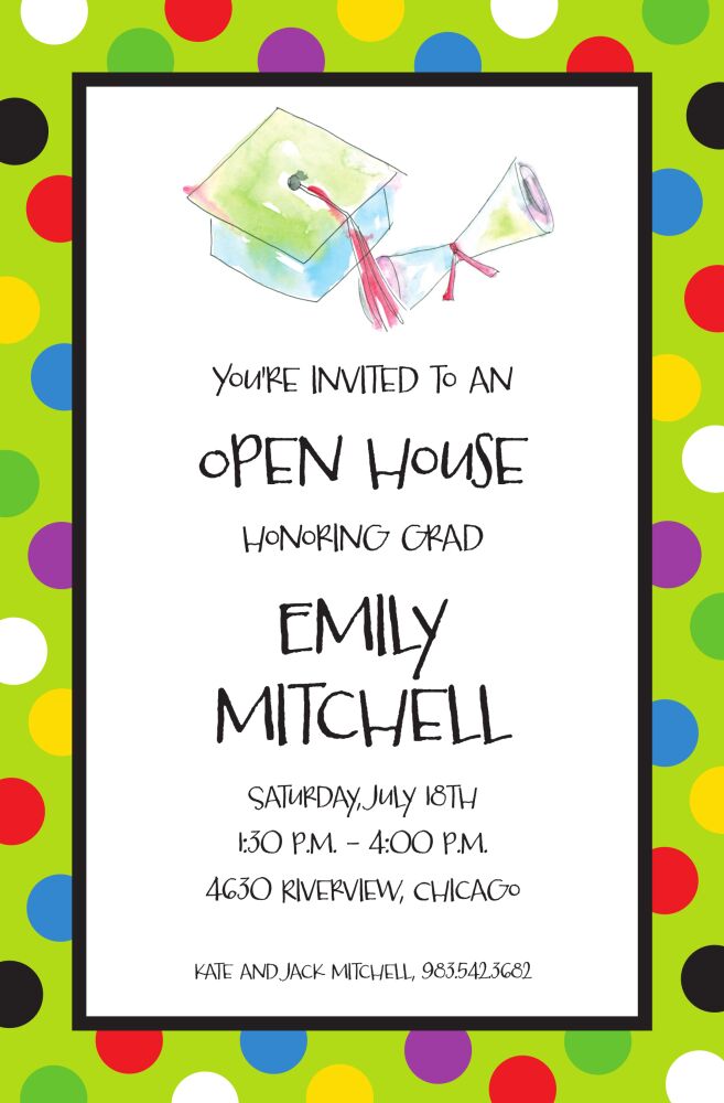Colorful Cap Invitation