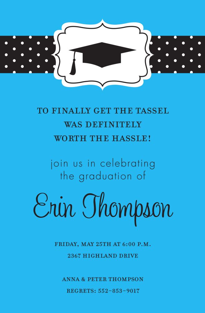 Blue Grad Invitation