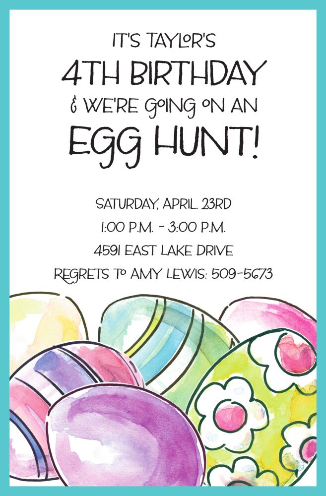 Painted Eggs Invitation