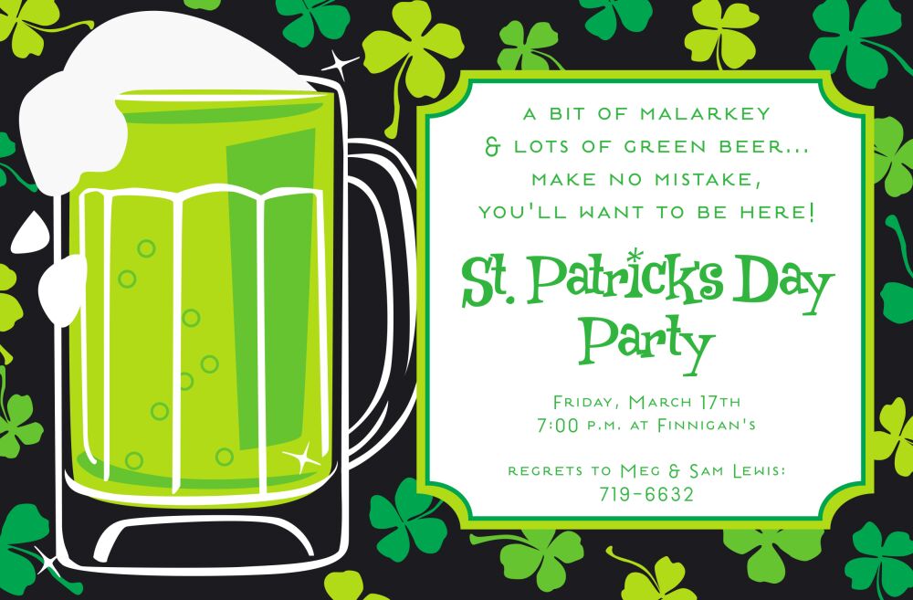 Irish Beer Invitation