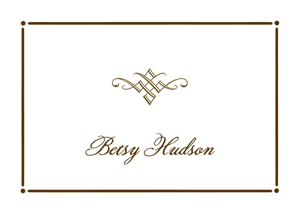 Tailored Border Chocolate Flat Enclosure Card