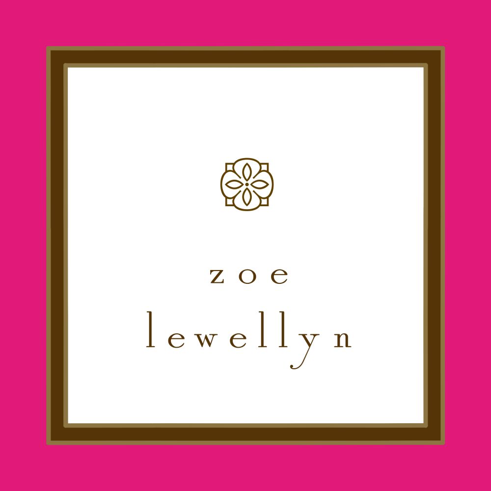 Hot Pink Edge & Chocolate Border Flat Enclosure Card