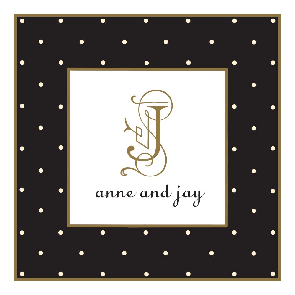 Tiny Dots Black Flat Enclosure Card
