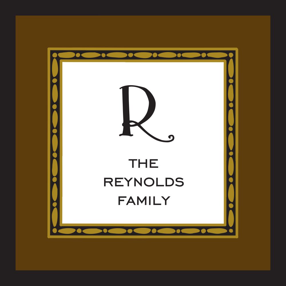 Rice Bead Border Chocolate Flat Enclosure Card