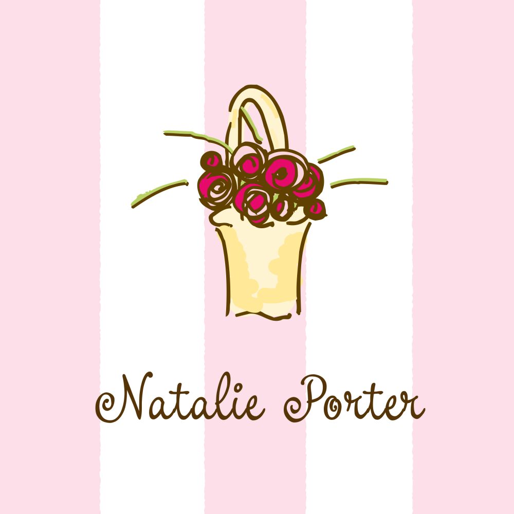Classic Stripes Pink Flat Enclosure Card