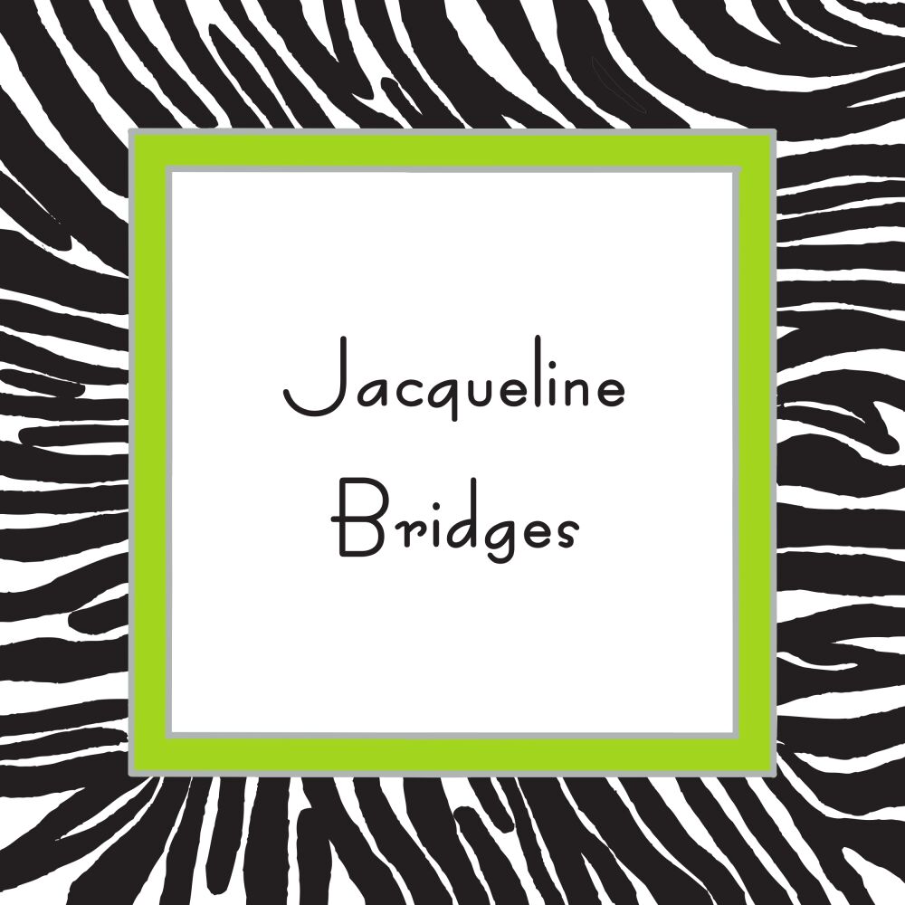 Zebra Black & Lime Flat Enclosure Card