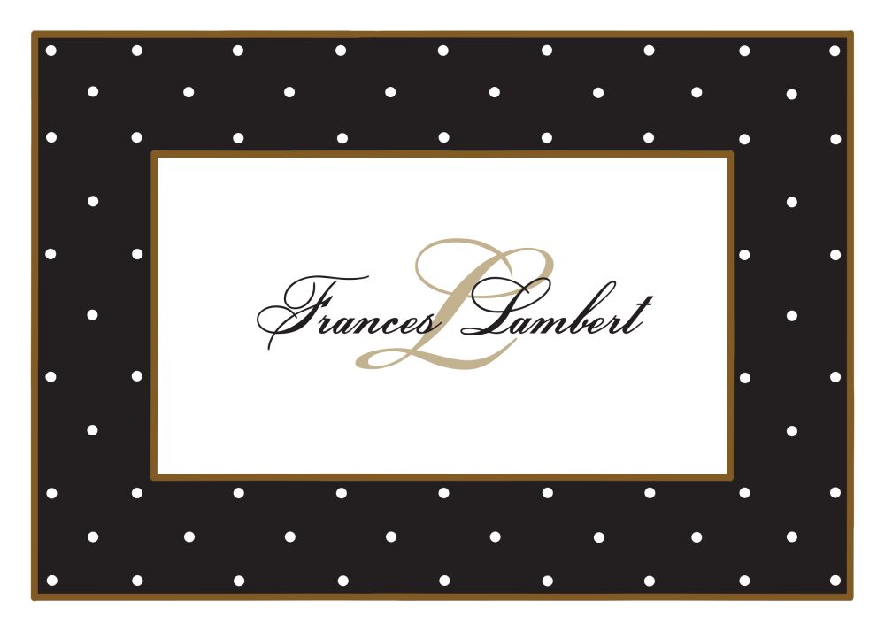 Tiny Dots White On Black Flat Enclosure Card