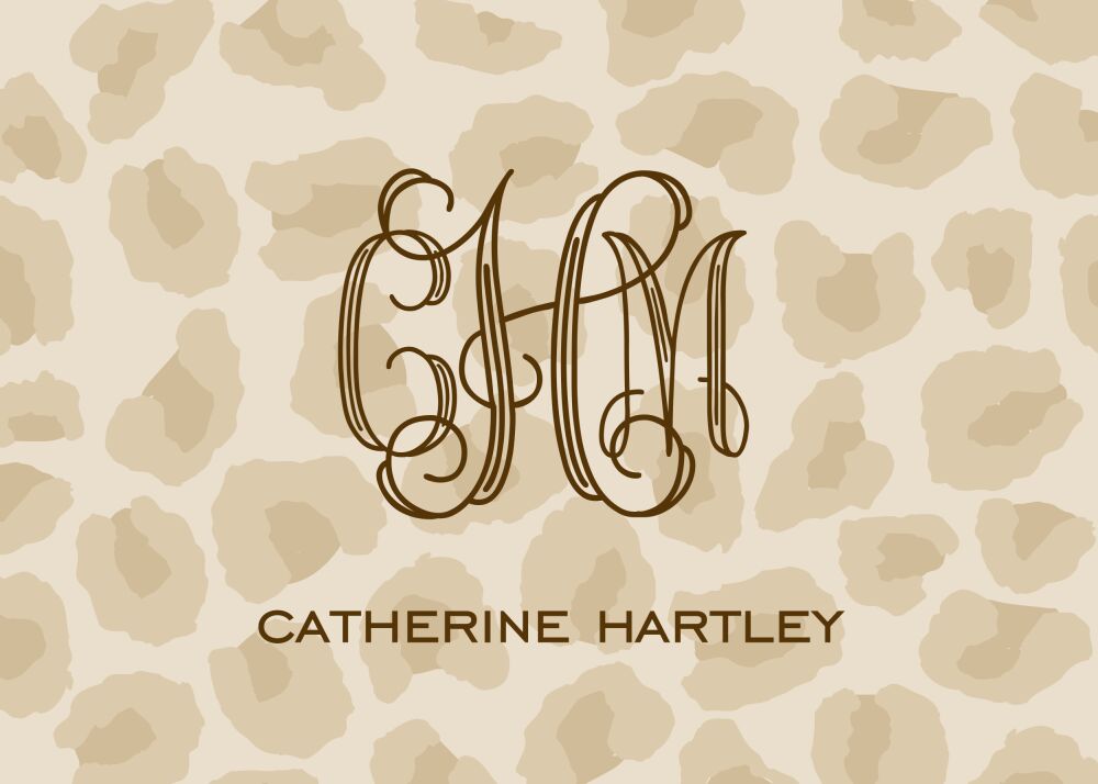 Leopard Latte Flat Enclosure Card