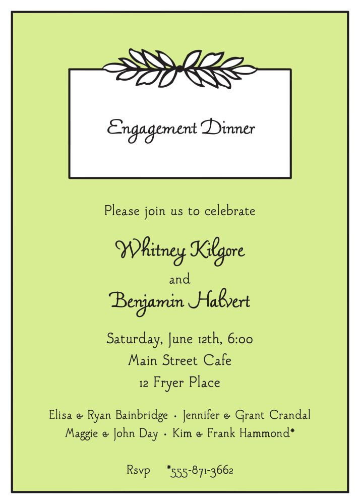 Garland Lime Invitation