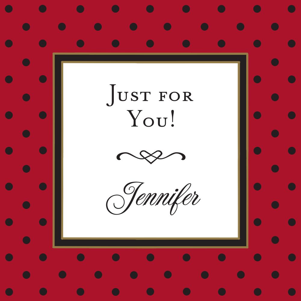 Black Dots Red Flat Enclosure Card