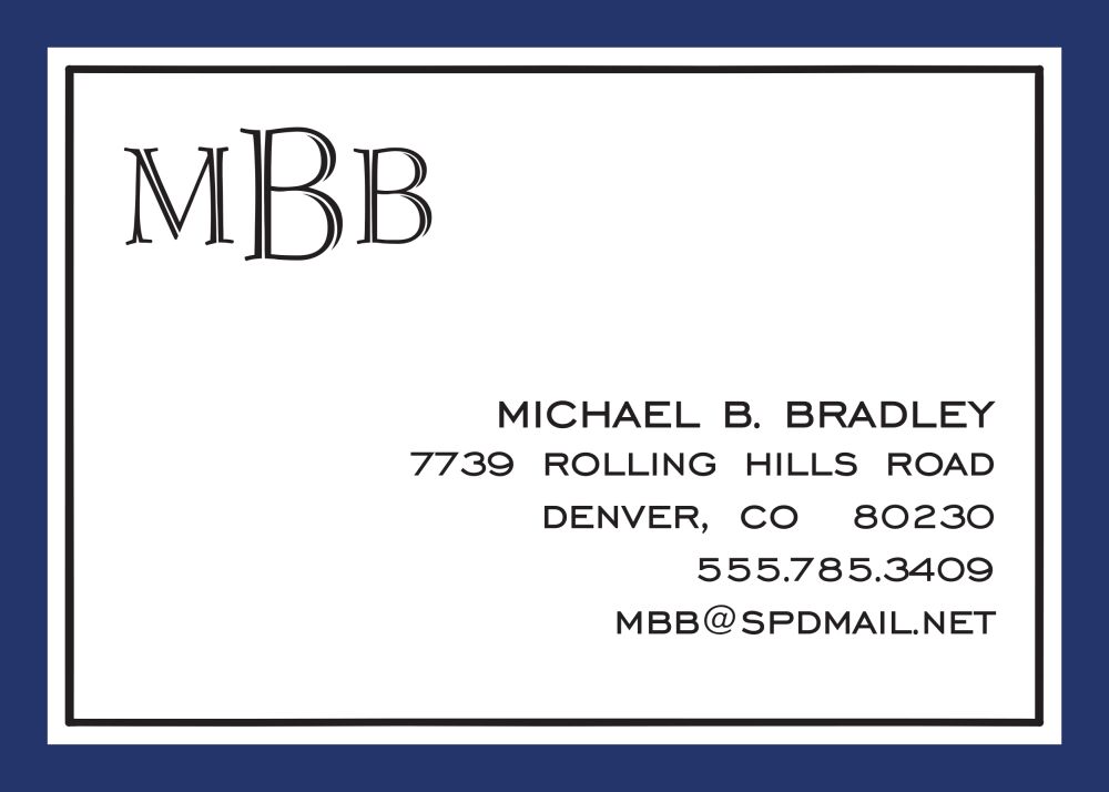 Timeless Border Navy & Black Sticker