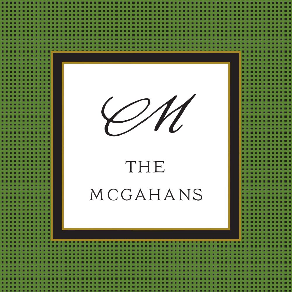 Linen Green & Black Sticker