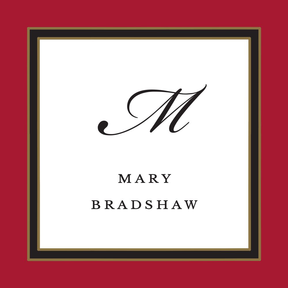 Red Edge & Black Border Flat Enclosure Card