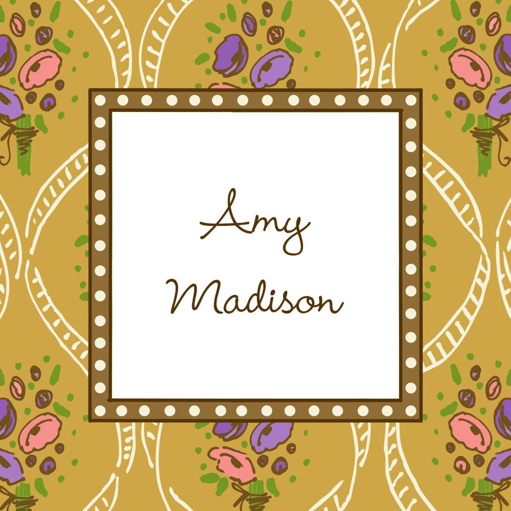 Ribbons & Flowers Gold Sticker