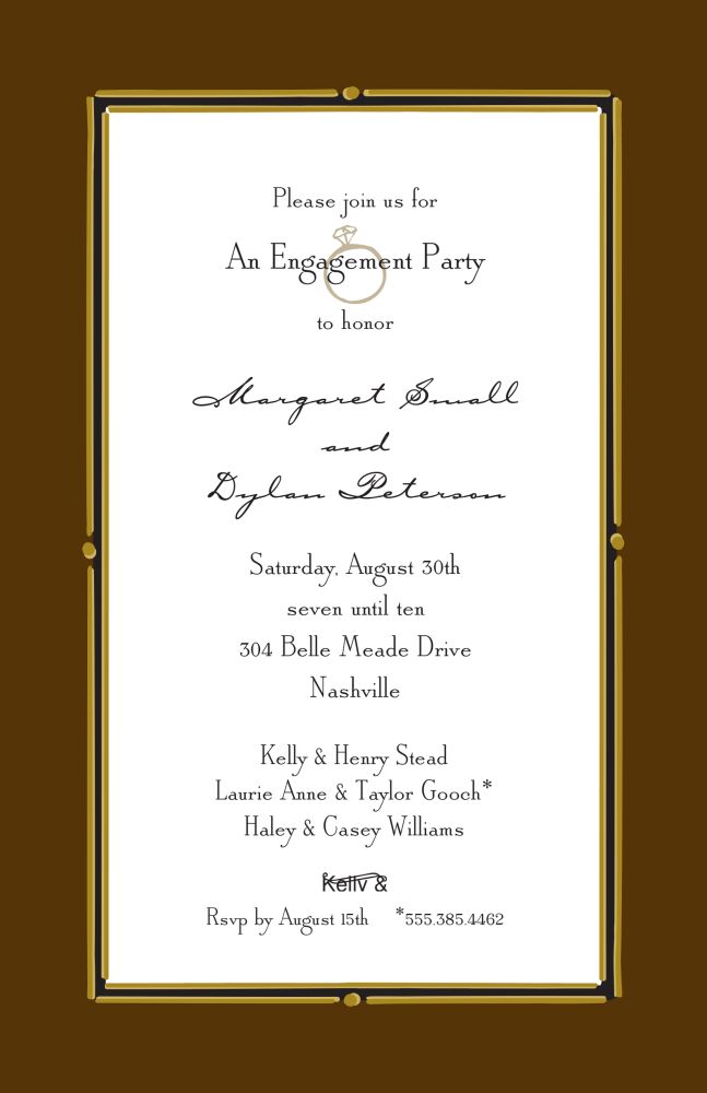 Vintage Frame Chocolate Invitation