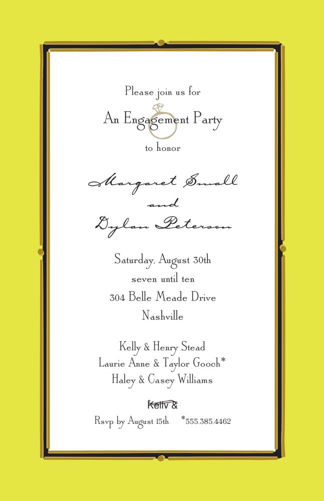 Vintage Frame Limeade Invitation