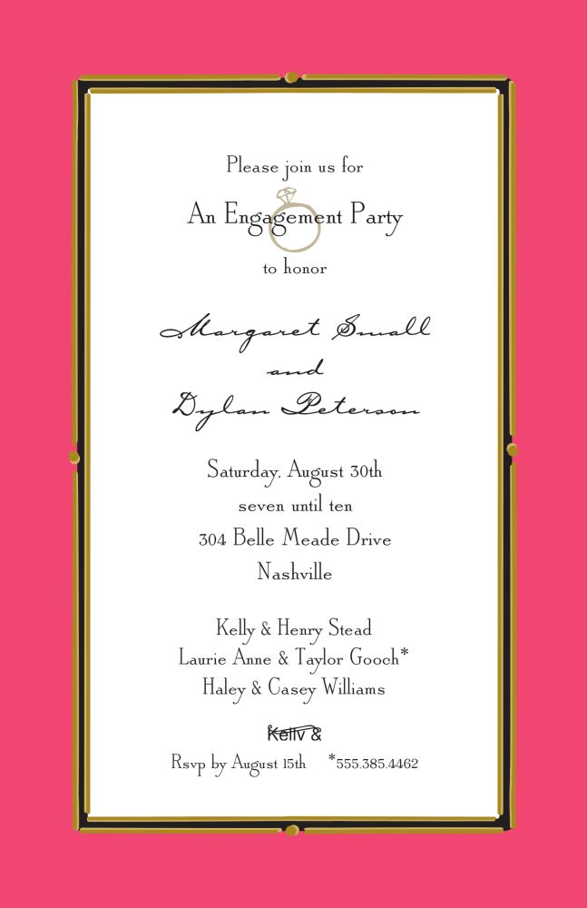 Vintage Frame Coral Invitation