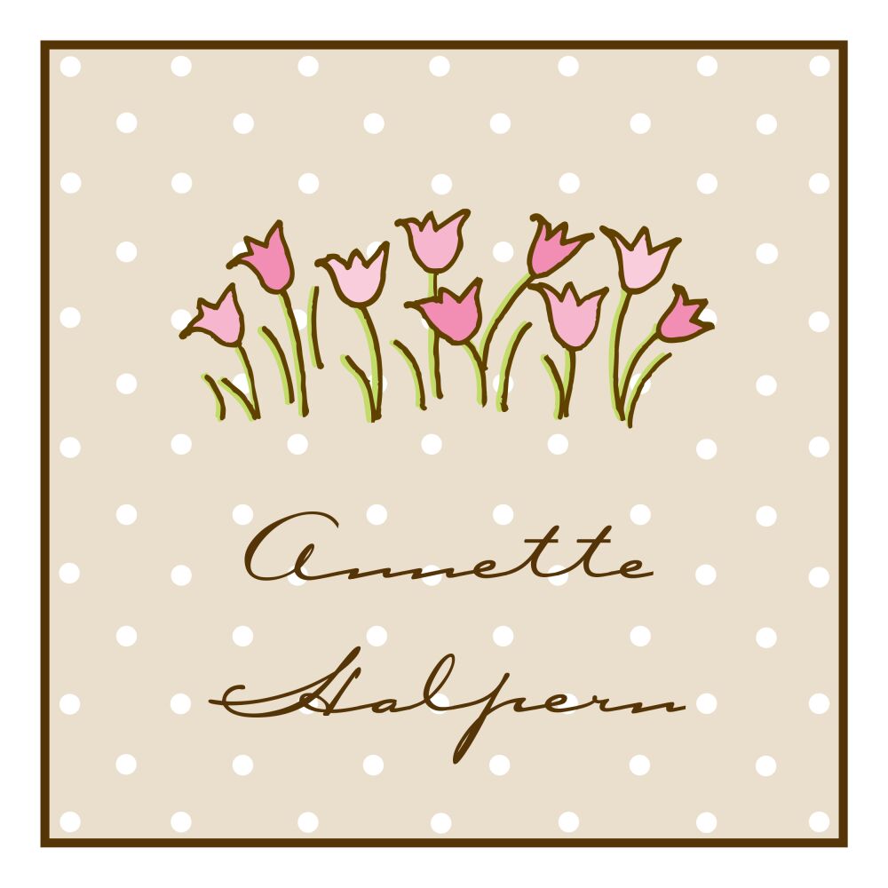 Sweet Dots Latte Folded Enclosure Card