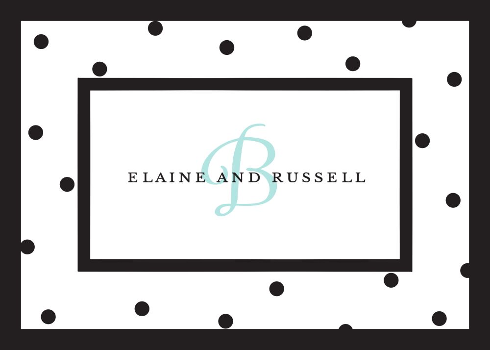 Little Dots Black & White Flat Enclosure Card