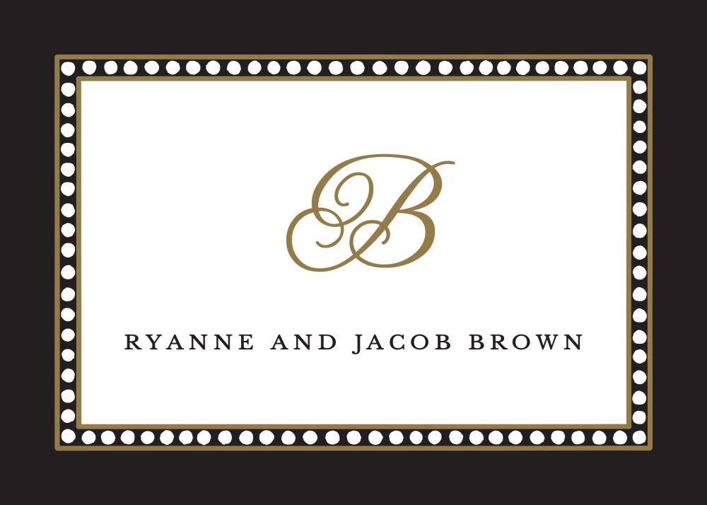 Beaded Border Black Sticker