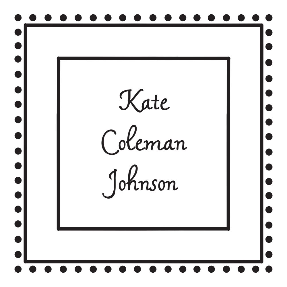 Antique Bead Border Black Sticker