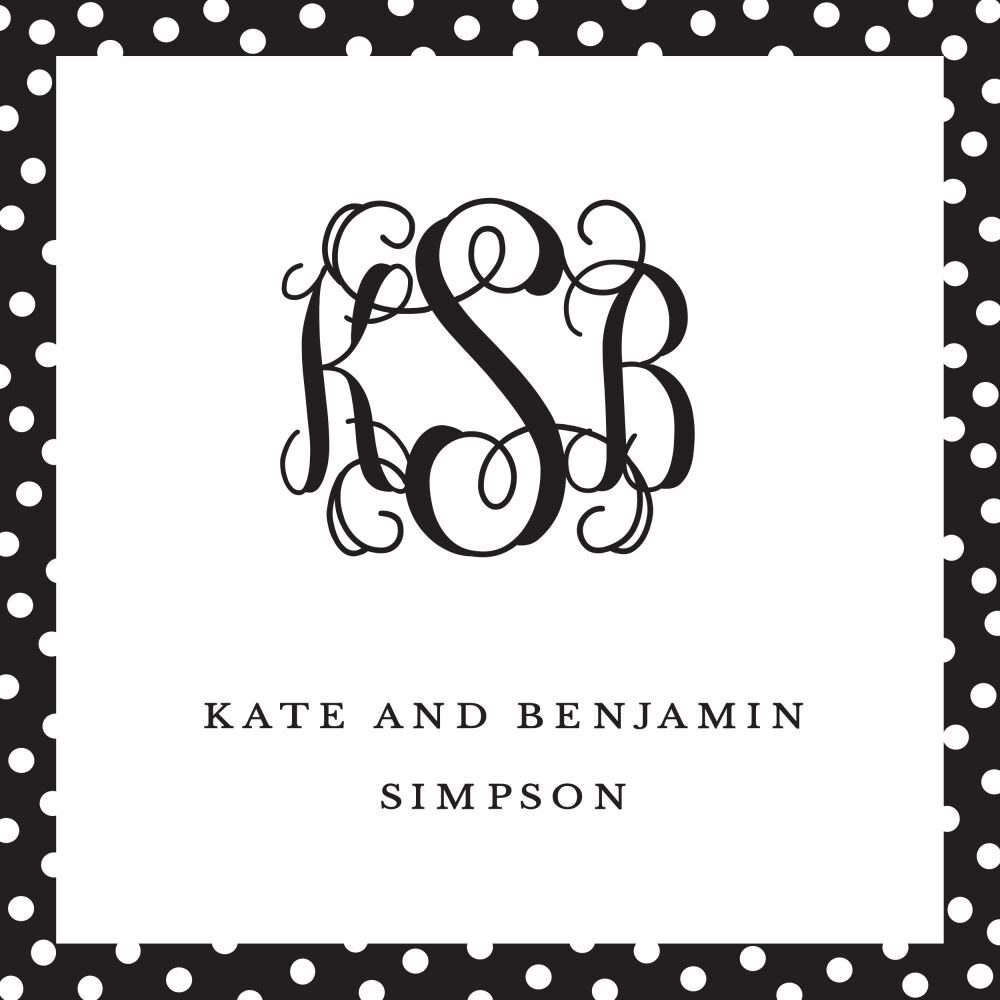 Dotted Edge Black Folded Enclosure Card