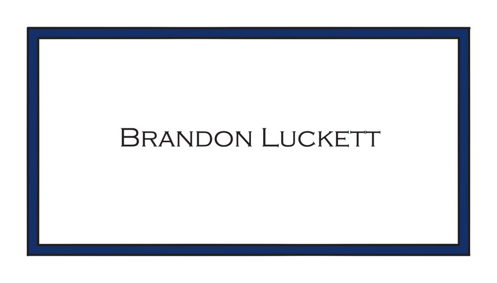 Navy Border Folded Enclosure Card