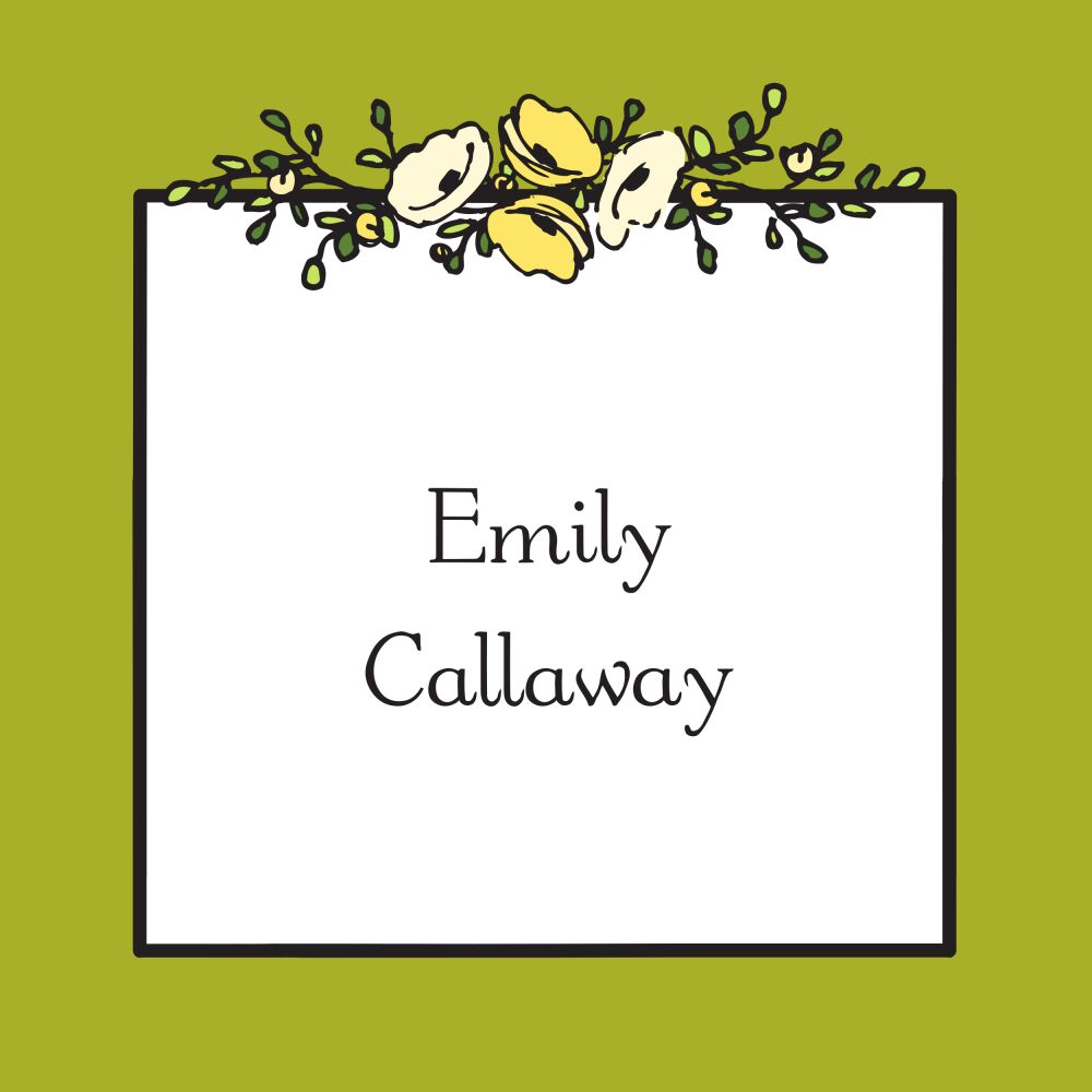 Floral Garland Olive Flat Enclosure Card