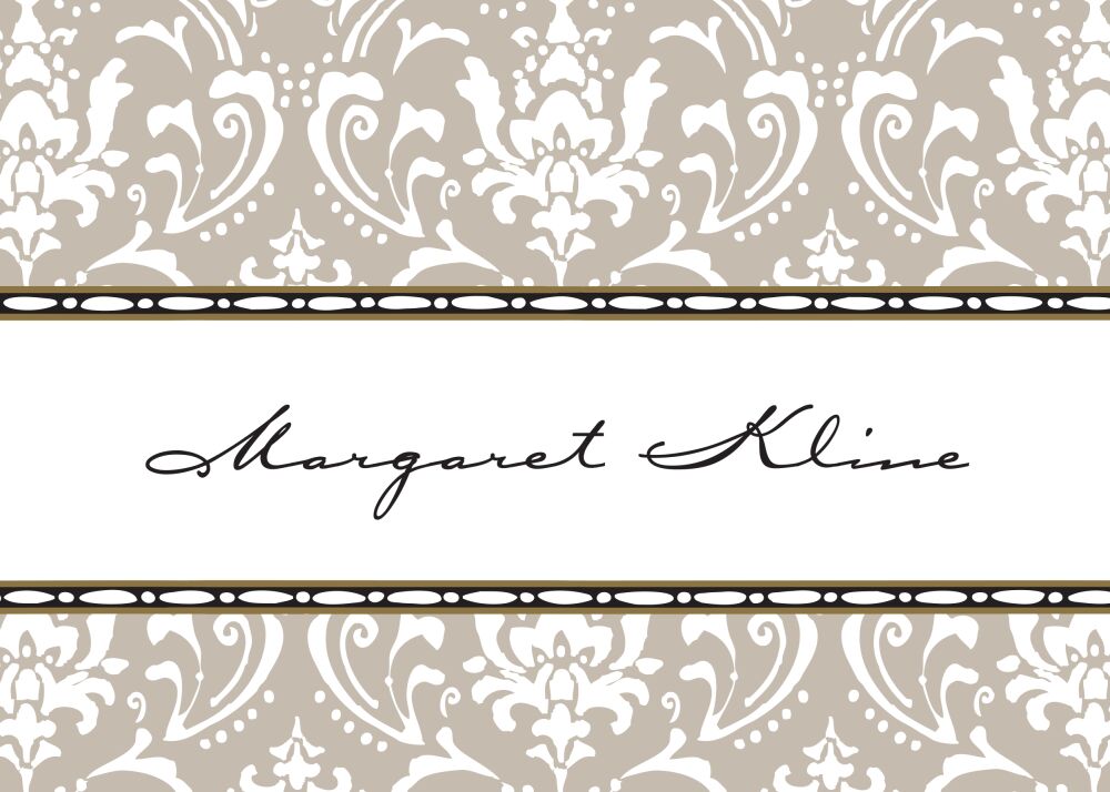 Damask Taupe Sticker